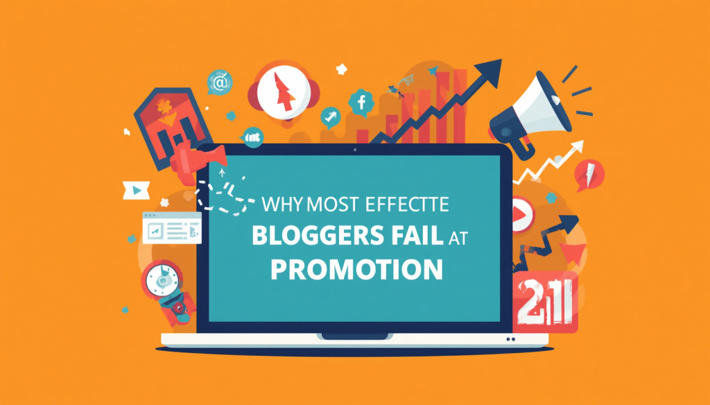 Effective blog why most bloggers fail at promotion infographic showing common mistakes and how to fix them