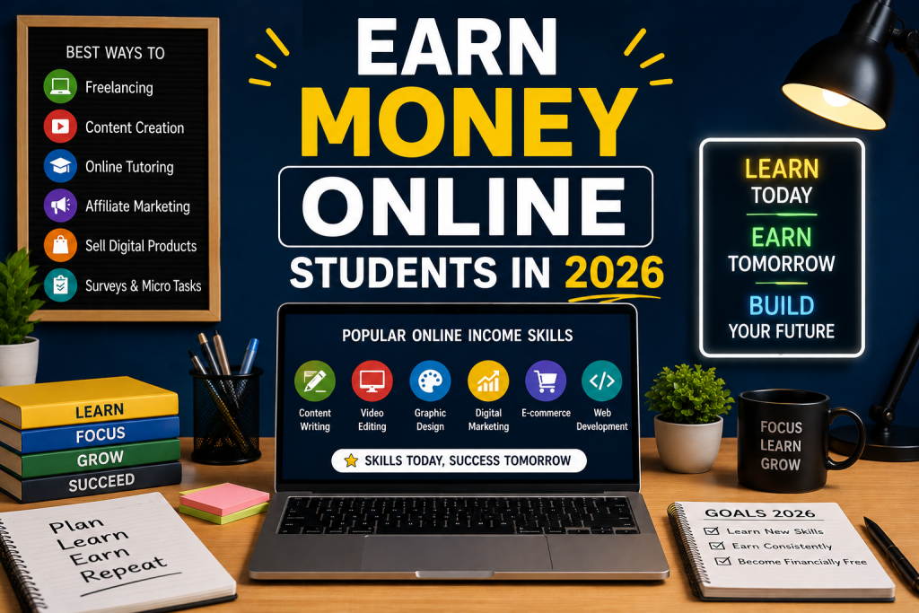 Earn Money Online Students in 2026 - Best Ways Freelancing, Tutoring, Affiliate Marketing, Digital Products and Micro Tasks