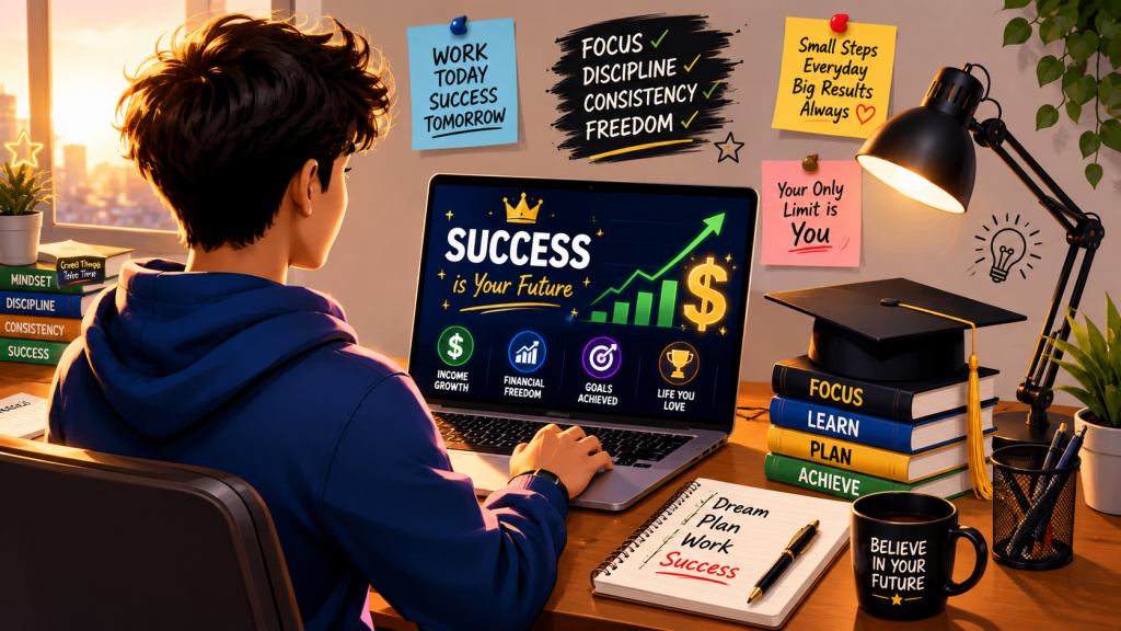 Side hustles for students 2026 - colorful infographic showing 10 ways to earn money online as a student