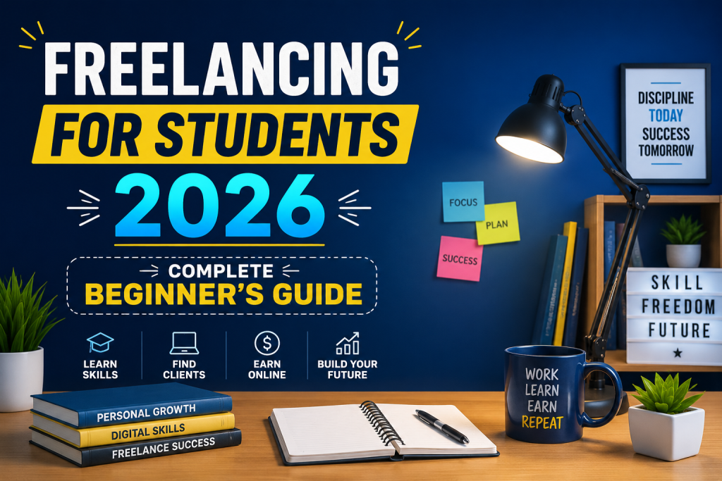 Freelancing for students 2026 - complete beginner's guide to learn skills, find clients, earn online, and build your future