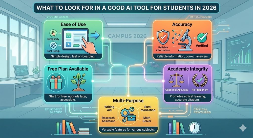 What to Look for in a Good AI Tool for Students in 2026 - Key Features Checklist
