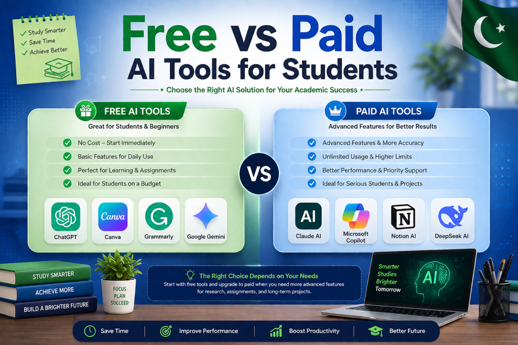 Free vs Paid AI Tools for Students in Pakistan (2026)