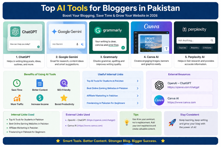 Top 10 AI Tools for Bloggers in Pakistan